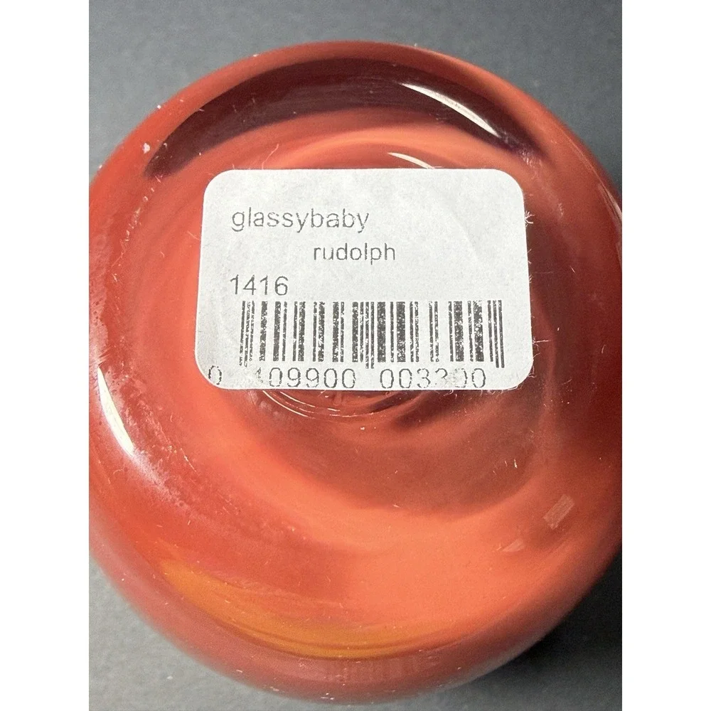 Glassybaby Candle Holder RUDOLPH Glass Votive Holder Pre Triskelion 1416‎